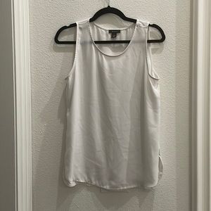 Halogen S White Sleeveless Top